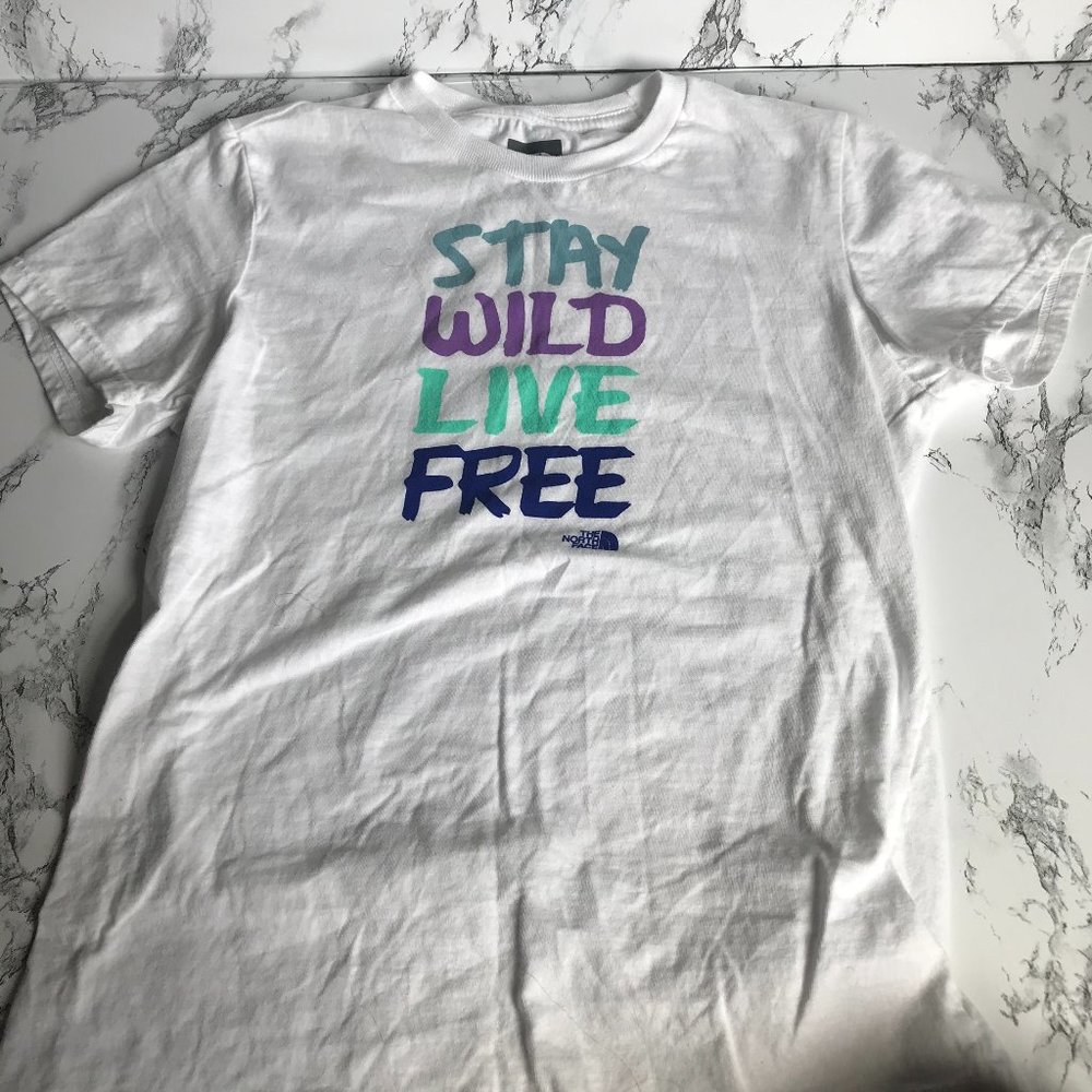 EUC The North Face Girl's Short Sleeve Tee White M